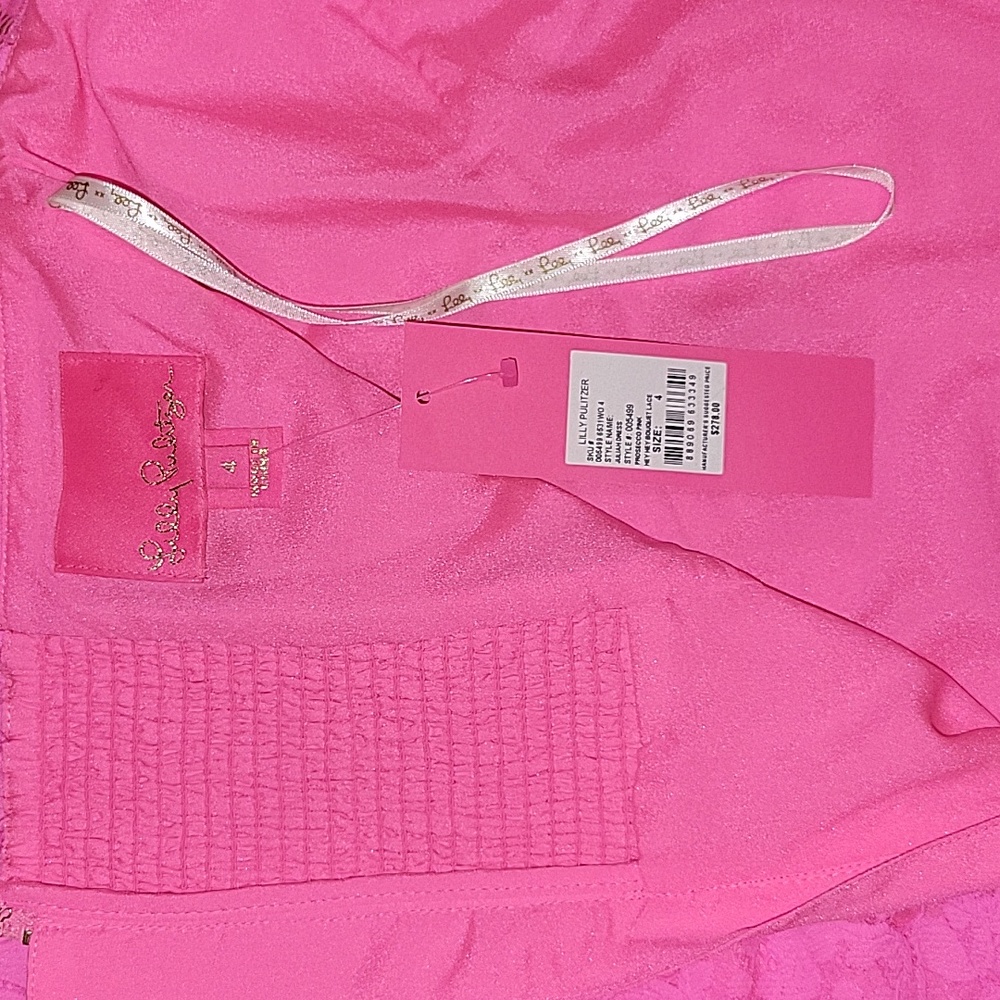 Lilly Pulitzer Pink Lace Dress Size 4 NWT - Picture 7 of 8